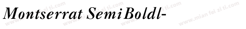 Montserrat SemiBoldl字体转换